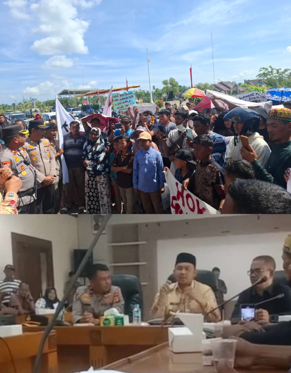 Foto: Warga Alue Tiengkeuem Demo dan Audiensi Dengan Pemkab Aceh Utara