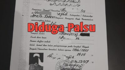 Ijazah Ketua Tuha Peuet Mamplam Nibong Diduga Palsu, APH Diminta Turun Tangan