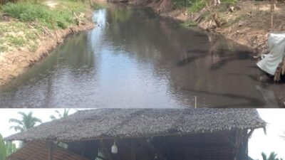 Foto: Pabrik Sagu dan Air Sungai di Baktiya, Dok. Humas Polres Aceh Utara