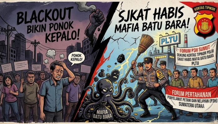 Blackout Bikin Ponok Kepalo! Forum P3H Sumut Dukung Kortas Tipikor Polri Sikat Habis Mafia Batu Bara PLTU